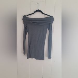Off the shoulder Grey sweater top
